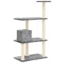 Rascador para gatos con postes de sisal gris claro 119 cm de vidaXL, Mobiliario para gatos - Ref: Foro24-171519, Precio: 44,0...