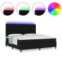 Cama con Somier con Colchón y LED Negra 200x200 cm Tela | Foro24.es | Tu tienda online para hogar, jardín y más Foro24.es