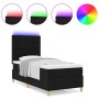 Cama con somier y colchón & LED negra 80x200 cm tela | Foro24.es | Tu tienda online para hogar, jardín y más Foro24.es