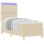 Base de Cama con Colchón y LED Crema 80x200 cm Tela | Foro24.es | Tu tienda online para hogar, jardín y más Foro24.es