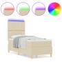 Base de Cama con Colchón y LED Crema 80x200 cm Tela | Foro24.es | Tu tienda online para hogar, jardín y más Foro24.es