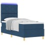 Cama con somier, colchón y LED azul 80x200 cm de tela | Foro24.es | Tu tienda online para hogar, jardín y más Foro24.es