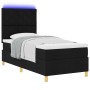 Cama con somier negra con colchón y LED 90x200 cm tela | Foro24.es | Tu tienda online para hogar, jardín y más Foro24.es