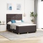 Cama box spring con colchón y LED marrón oscuro 140x200 cm tela | Foro24.es | Tu tienda online para hogar, jardín y más Foro24.es
