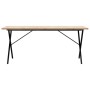 Mesa de comedor marco X madera maciza pino acero 180x90x75,5 cm en Mesas de comedor | Comprar online en Foru.es