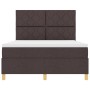 Cama box spring con colchón y LED marrón oscuro 140x200 cm tela | Foro24.es | Tu tienda online para hogar, jardín y más Foro24.es