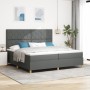 Cama con Base y Colchón & LED Gris Oscuro 200x200 cm de Tela | Foro24.es | Tu tienda online para hogar, jardín y más Foro24.es