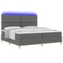 Cama con Base y Colchón & LED Gris Oscuro 200x200 cm de Tela | Foro24.es | Tu tienda online para hogar, jardín y más Foro24.es