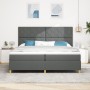 Cama con Base y Colchón & LED Gris Oscuro 200x200 cm de Tela | Foro24.es | Tu tienda online para hogar, jardín y más Foro24.es