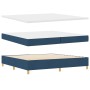 Cama con somier con colchón y LED azul 200x200 cm tela | Foro24.es | Tu tienda online para hogar, jardín y más Foro24.es