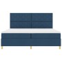 Cama con somier con colchón y LED azul 200x200 cm tela | Foro24.es | Tu tienda online para hogar, jardín y más Foro24.es