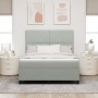 Cama Box Spring  con colchón y luz LED Gris Claro 140x190 cm Terciopelo | Foro24.es | Tu tienda online para hogar, jardín y más Foro24.es