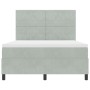 Cama Box Spring  con colchón y luz LED Gris Claro 140x190 cm Terciopelo | Foro24.es | Tu tienda online para hogar, jardín y más Foro24.es