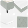 Cama Box Spring  con colchón y luz LED Gris Claro 140x190 cm Terciopelo | Foro24.es | Tu tienda online para hogar, jardín y más Foro24.es