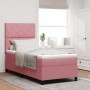 Cama con Box Spring y Colchón & LED Rosa 90x190 cm Terciopelo | Foro24.es | Tu tienda online para hogar, jardín y más Foro24.es