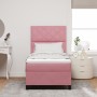 Cama con Box Spring y Colchón & LED Rosa 90x190 cm Terciopelo | Foro24.es | Tu tienda online para hogar, jardín y más Foro24.es