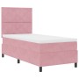 Cama con Box Spring y Colchón & LED Rosa 90x190 cm Terciopelo | Foro24.es | Tu tienda online para hogar, jardín y más Foro24.es