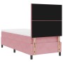Cama con Box Spring y Colchón & LED Rosa 90x190 cm Terciopelo | Foro24.es | Tu tienda online para hogar, jardín y más Foro24.es