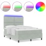 Cama con Somier de  con Colchón y Luz LED Gris Claro 140x190 cm Terciopelo | Foro24.es | Tu tienda online para hogar, jardín y más Foro24.es