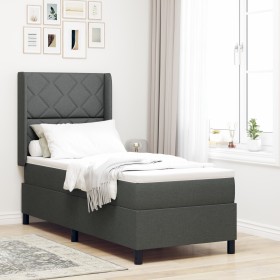 Comprar Cama Box Spring con colchón y LED Gris