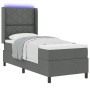 Cama Box Spring con colchón y LED Gris Oscuro 90x190 cm Tela | Foro24.es | Tu tienda online para hogar, jardín y más Foro24.es