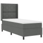 Cama Box Spring con colchón y LED Gris Oscuro 90x190 cm Tela | Foro24.es | Tu tienda online para hogar, jardín y más Foro24.es