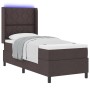 Cama Box Spring con Colchón y LED Marrón Oscuro 90x190 cm Tejido | Foro24.es | Tu tienda online para hogar, jardín y más Foro24.es