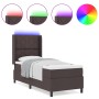 Cama Box Spring con Colchón y LED Marrón Oscuro 90x190 cm Tejido | Foro24.es | Tu tienda online para hogar, jardín y más Foro24.es