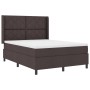 Cama Box Spring  con colchón y LED Marrón Oscuro 140x200 cm Tela | Foro24.es | Tu tienda online para hogar, jardín y más Foro24.es
