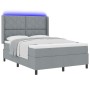 Cama con sommier y colchón  con luz LED Gris Claro 160x200 cm Tela | Foro24.es | Tu tienda online para hogar, jardín y más Foro24.es