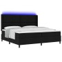 Cama Box Spring con Colchón y LED Negro 200x200 cm de Tela de , Camas y somieres - Ref: Foro24-3343590, Precio: 694,44 €, Des...