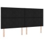 Cama Box Spring con Colchón y LED Negro 200x200 cm de Tela de , Camas y somieres - Ref: Foro24-3343590, Precio: 694,44 €, Des...