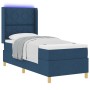 Cama con colchón y somier con LED azul 80x200 cm de tela de , Camas y somieres - Ref: Foro24-3343727, Precio: 346,85 €, Descu...