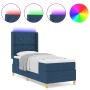 Cama con colchón y somier con LED azul 80x200 cm de tela de , Camas y somieres - Ref: Foro24-3343727, Precio: 346,85 €, Descu...