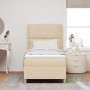 Cama Box Spring  con Colchón y LED Crema 90x200 cm Tela | Foro24.es | Tu tienda online para hogar, jardín y más Foro24.es