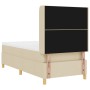 Cama Box Spring  con Colchón y LED Crema 90x200 cm Tela | Foro24.es | Tu tienda online para hogar, jardín y más Foro24.es