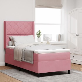Comprar Cama con Muelle Box y Colchón LED Rosa