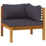 Muebles de jardín 3 pzas cojines madera maciza de acacia de vidaXL, Conjuntos de jardín - Ref: Foro24-3086921, Precio: 307,36...