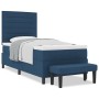 Cama Box Spring con Colchón y Banco Azul 80x200 cm Tela de , Camas y somieres - Ref: Foro24-3343952, Precio: 382,70 €, Descue...