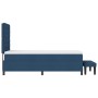 Cama Box Spring con Colchón y Banco Azul 80x200 cm Tela de , Camas y somieres - Ref: Foro24-3343952, Precio: 382,70 €, Descue...
