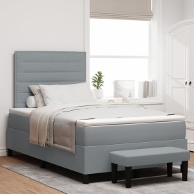 Comprar Cama con Somier con Colchón y Banco Gris
