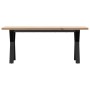 Mesa de centro marco Y madera maciza pino y acero 110x40x45,5cm en Mesas de comedor | Comprar online en Foru.es