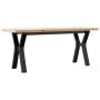 Mesa de centro marco Y madera maciza pino y acero 110x40x45,5cm en Mesas de comedor | Comprar online en Foru.es