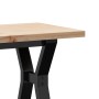 Mesa de centro marco Y madera maciza pino y acero 110x40x45,5cm en Mesas de comedor | Comprar online en Foru.es