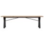 Mesa de centro marco Y madera maciza pino y acero 160x40x45,5cm en Mesas de comedor | Comprar online en Foru.es