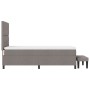 Cama Box Spring con Colchón & Banco Taupe 90x190 cm Tela de , Camas y somieres - Ref: Foro24-3344034, Precio: 382,24 €, Descu...