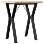 Mesa de comedor marco Y madera maciza pino y acero 60x60x75,5cm en Mesas de comedor | Comprar online en Foru.es