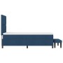 Cama con Base de Muelles con Colchón y Banco Azul 90x190 cm Tela de , Camas y somieres - Ref: Foro24-3344036, Precio: 378,21 ...