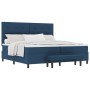 Cama Box Spring con Colchón y Banco Azul 200x200 cm Tela | Foro24.es | Tu tienda online para hogar, jardín y más Foro24.es