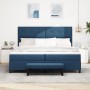 Cama Box Spring con Colchón y Banco Azul 200x200 cm Tela | Foro24.es | Tu tienda online para hogar, jardín y más Foro24.es